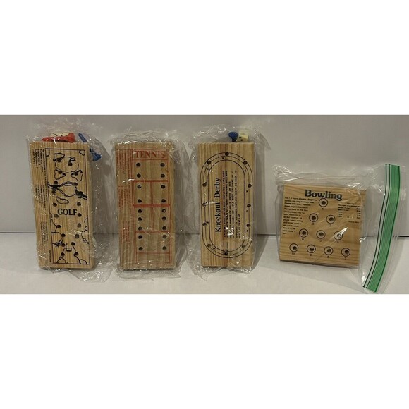 Vintage Style Wooden Peg Table Games (Lot Of 4) - Picture 1 of 6
